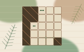 Vignette Kakuro : le motif du jeu en bois et verts.